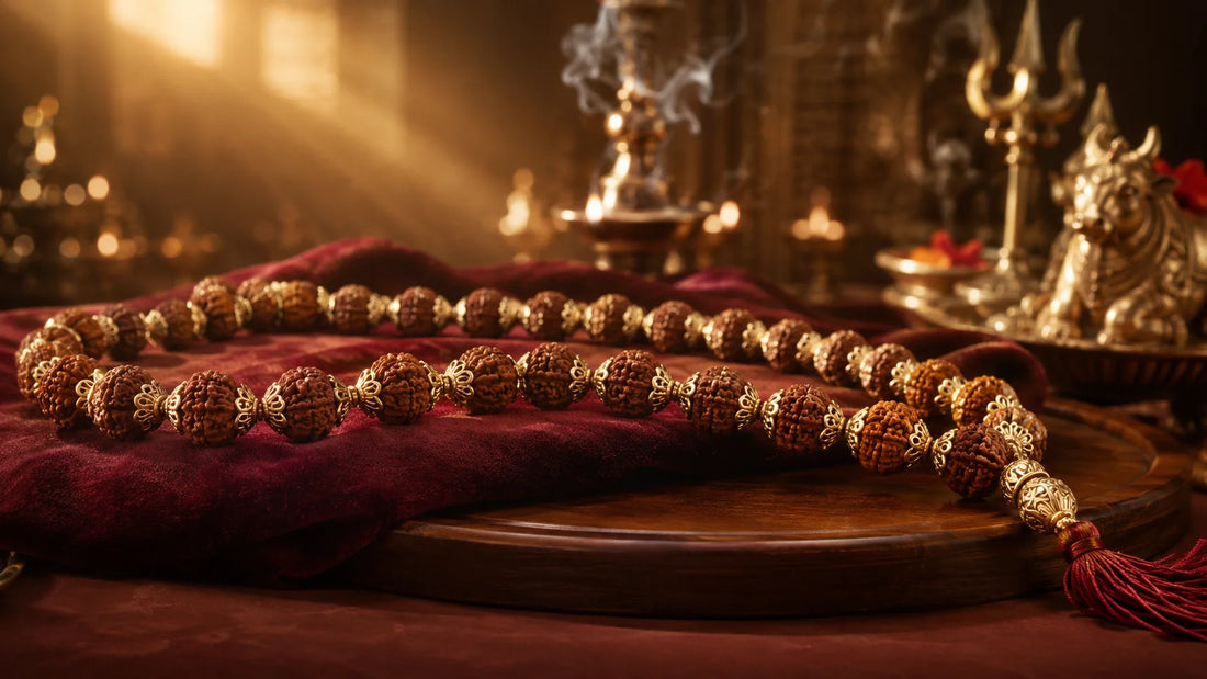 Rudraksha Mala in Silver or Gold: Which Capping Is Right for You?