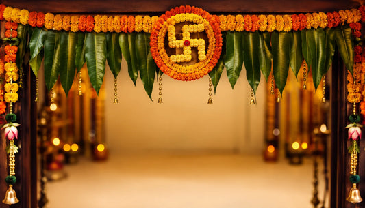 Entrance Vastu: Swastika, Toran, and Namaste Symbols for Positive Energy