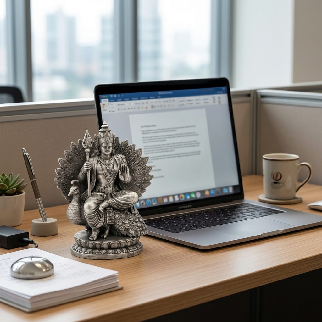 Murugan on Peacock Throne