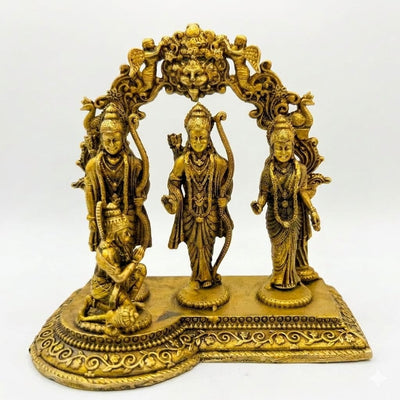 Ram Darbar Brass Murti 5 Inch – Handmade Pure Brass Idol