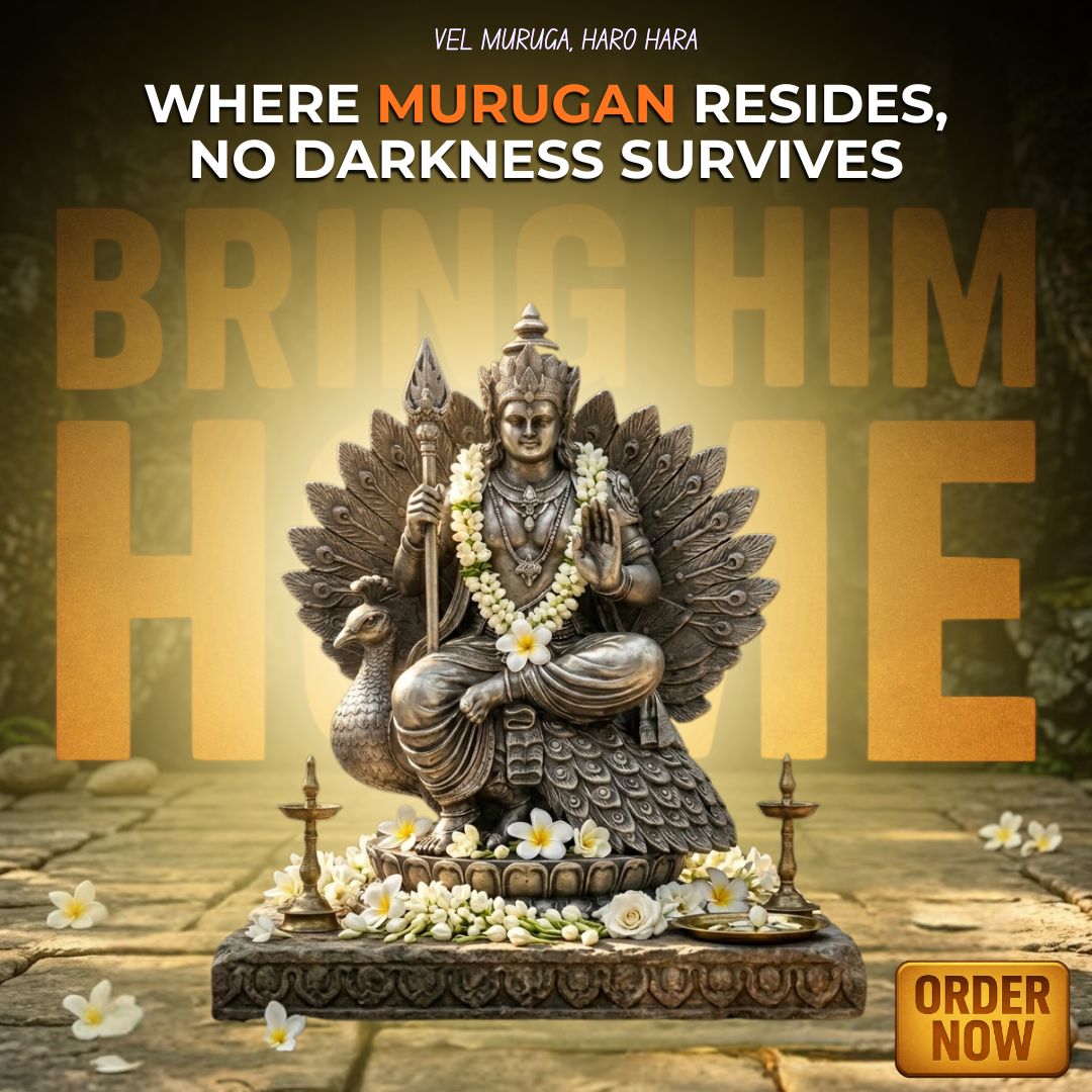 Skanda Shakti Jodi – Murugan on Peacock Throne & Vel Murugan 