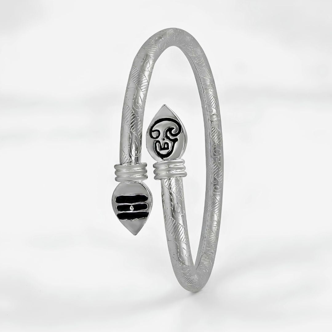 Murugan Vel Kada Combo (Silver & Golden) | Twin Sacred Bracelets for Strength & Protection