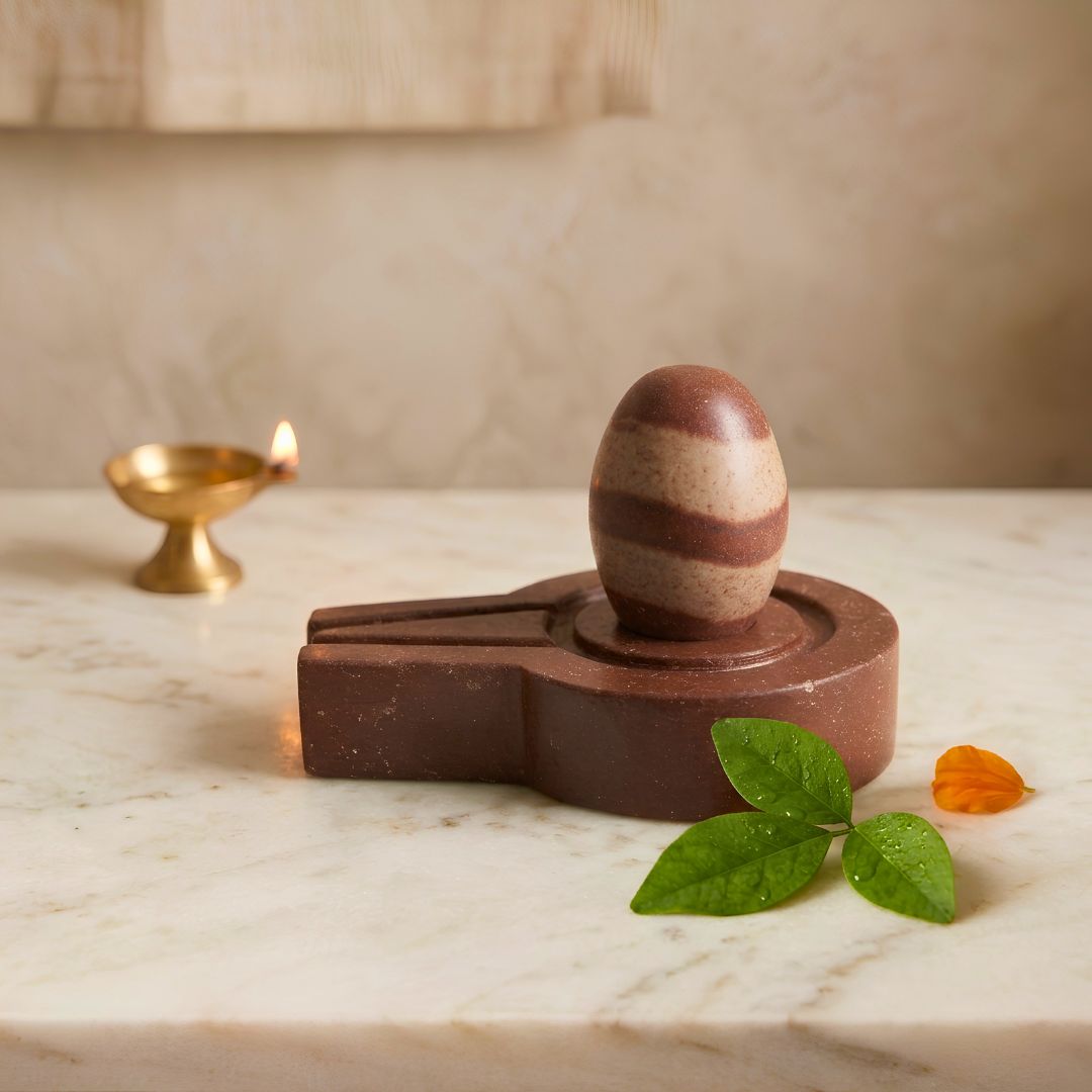 Sacred River-Sourced Narmadeshwar Shivling & Jaladhari