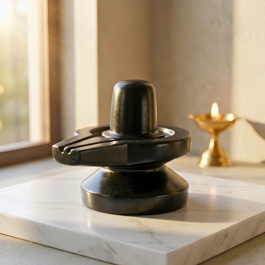 Akhand Single-Stone Narmadeshwar Shivling Set