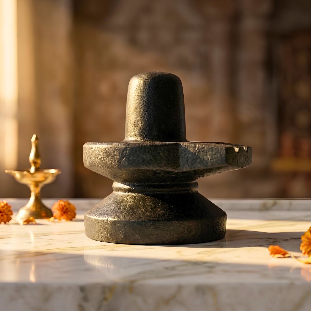 Akhand Single-Stone Narmadeshwar Shivling Set