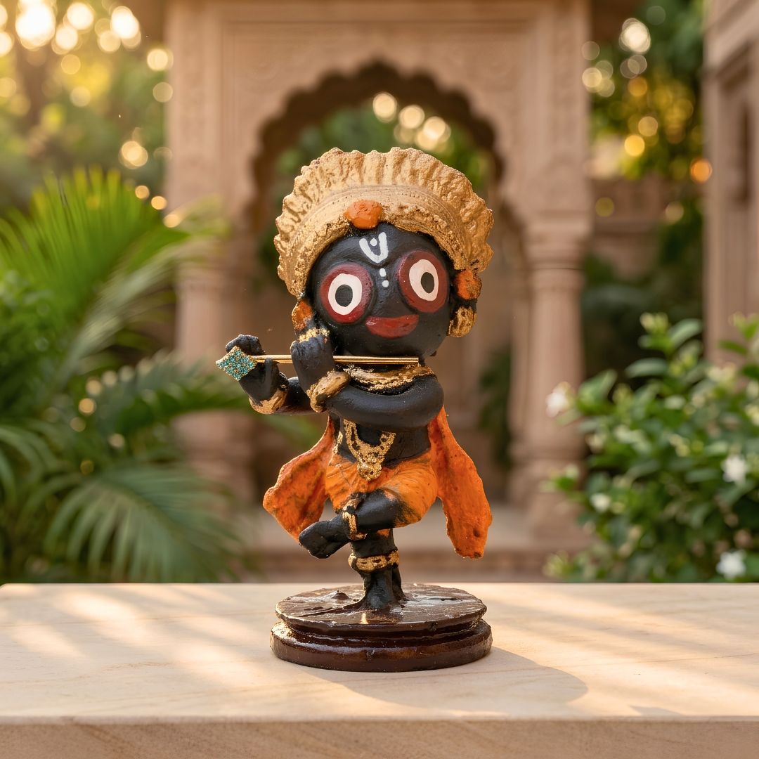 Traditional Handcrafted Puri Jagannath Krishna Idol