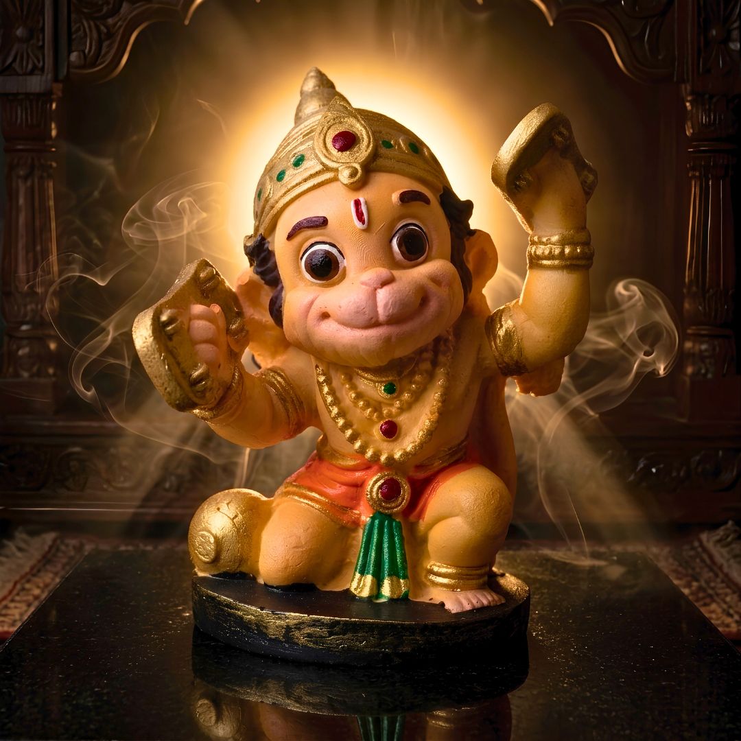 Little Bal Hanuman Playing Manjira/Kartal Idol