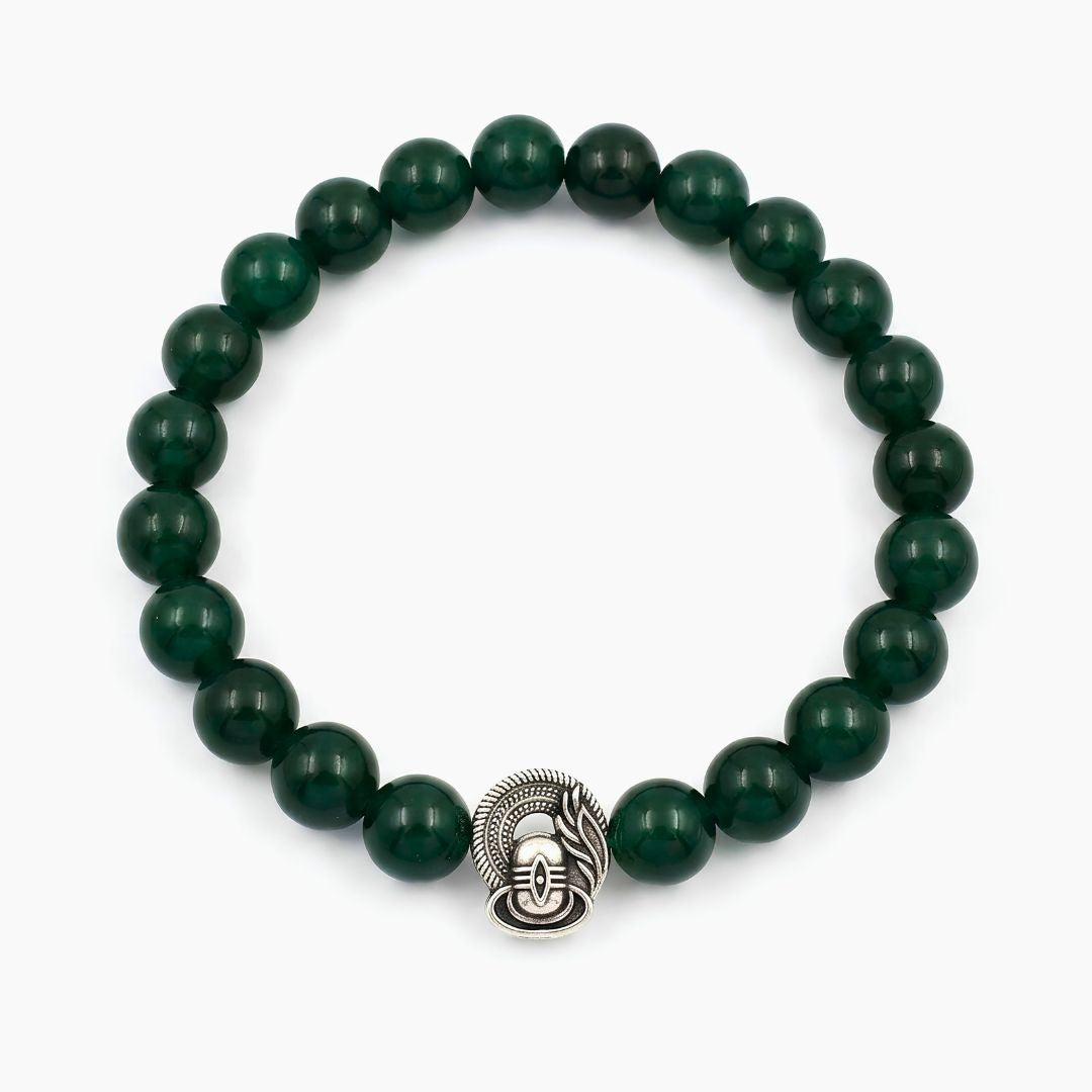 Shivling Shakti Aventurine Bracelet – Green Aventurine Lucky Stone for Men & Women