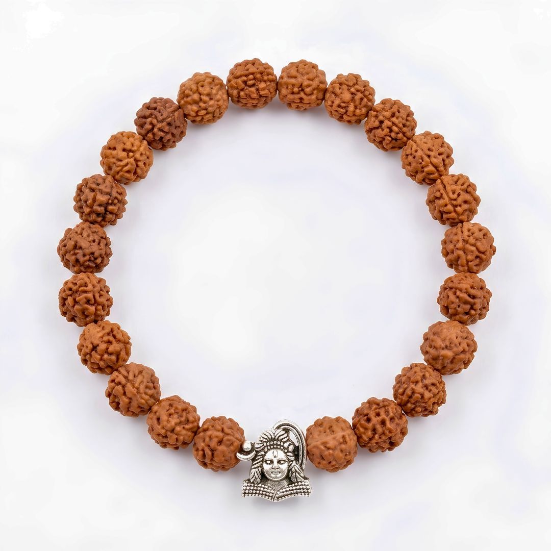 Shiv Kripa Rudraksha Bracelet – Original Rudraksha Beads with Lord Shiva Charm