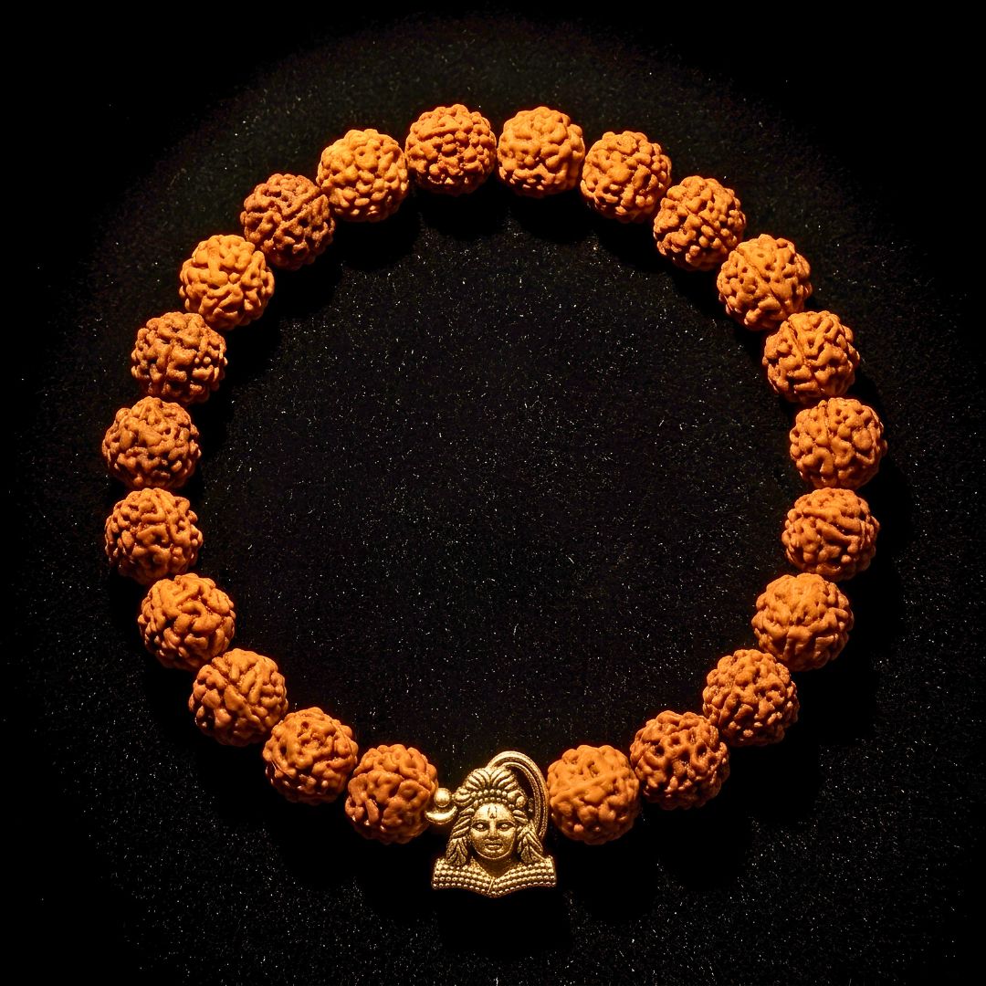 Shiv Kripa Rudraksha Bracelet – Original Rudraksha Beads with Lord Shiva Charm