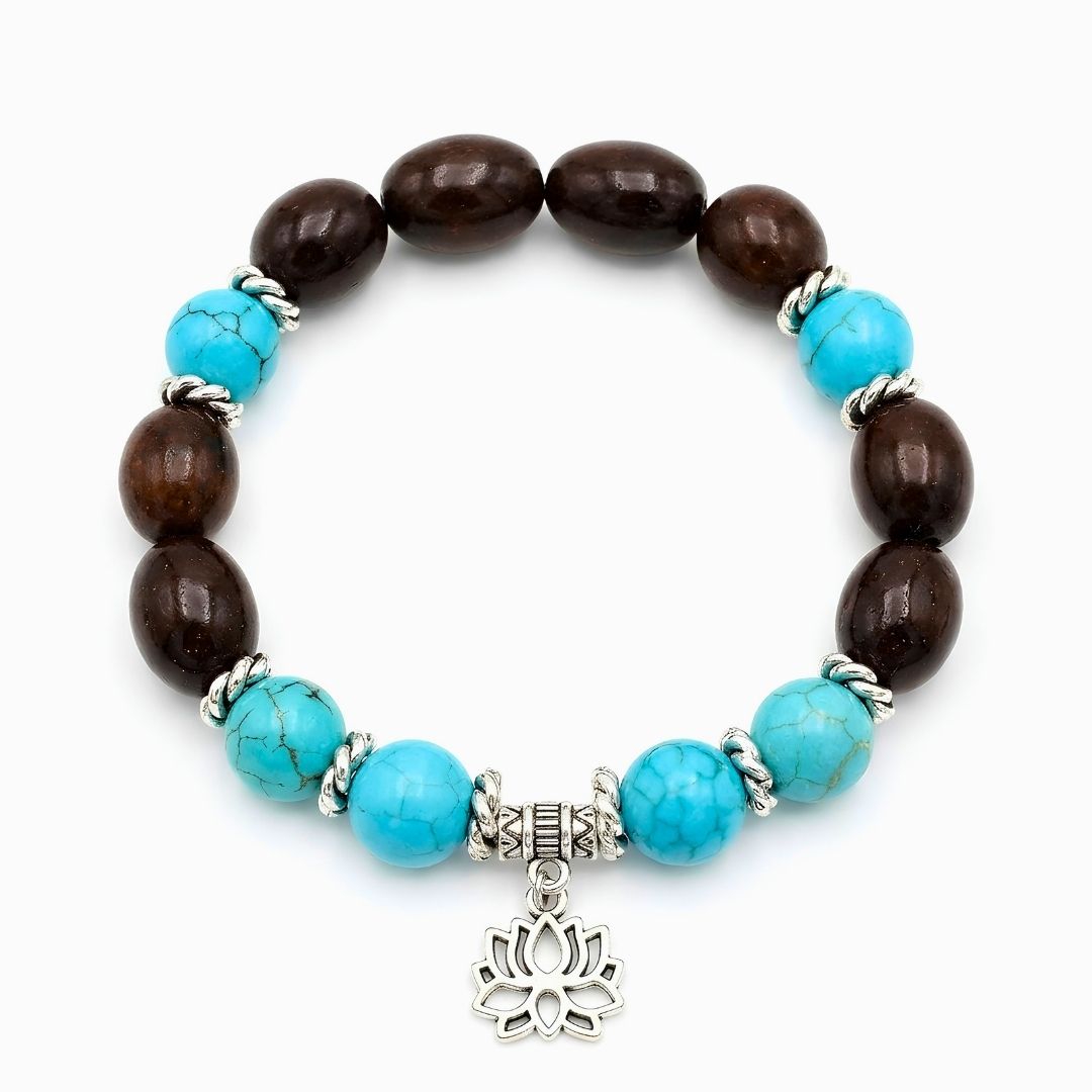 Guru Kamal Gatta Turquoise (Firoja) Bracelet – Lotus Seed for Luck & Protection