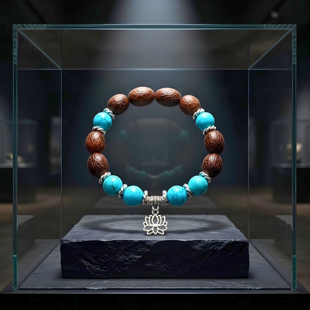 Guru Kamal Gatta Turquoise (Firoja) Bracelet – Lotus Seed for Luck & Protection