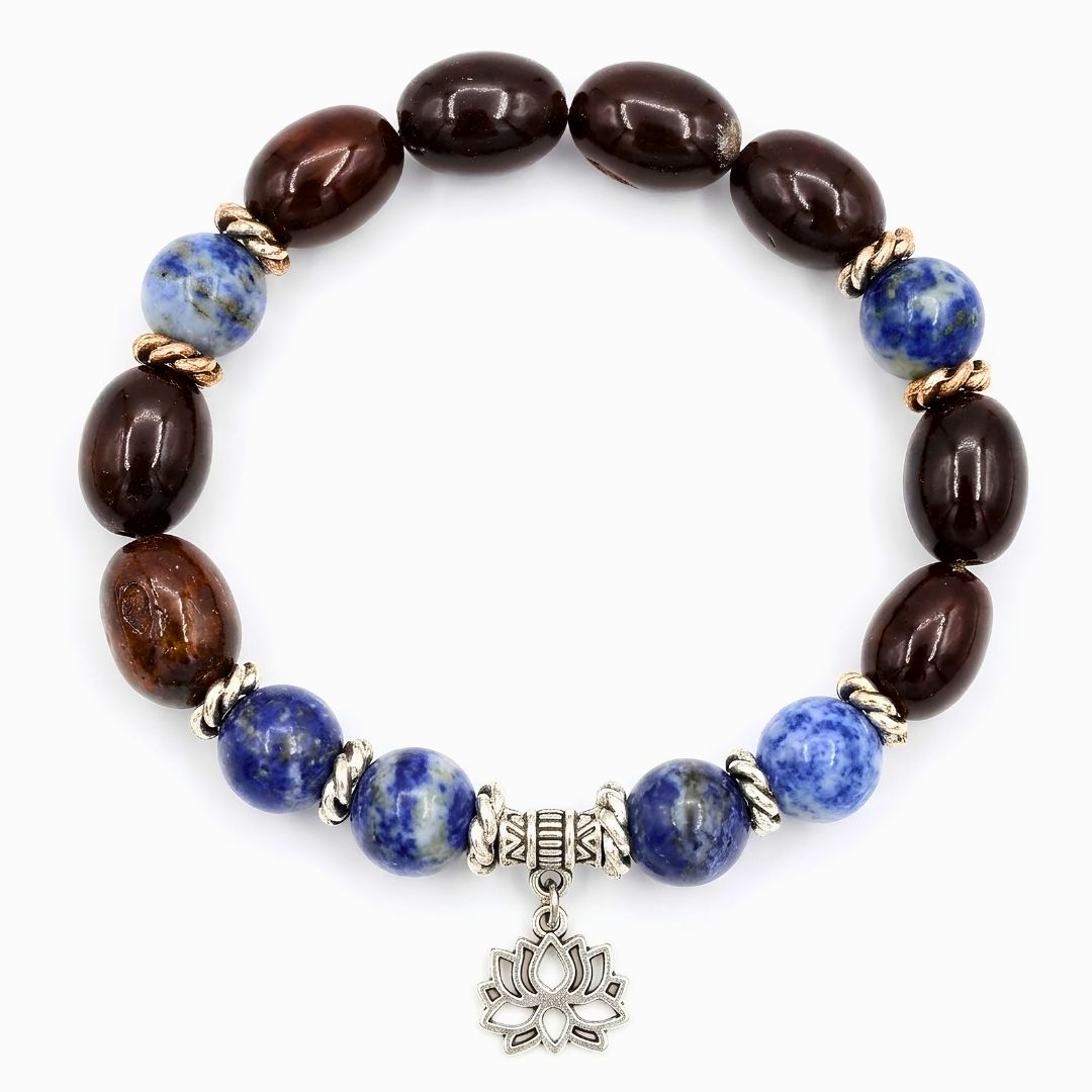 Saraswati Kamal Gatta Lapis Lazuli Bracelet – Lotus Seed for Wisdom & Focus