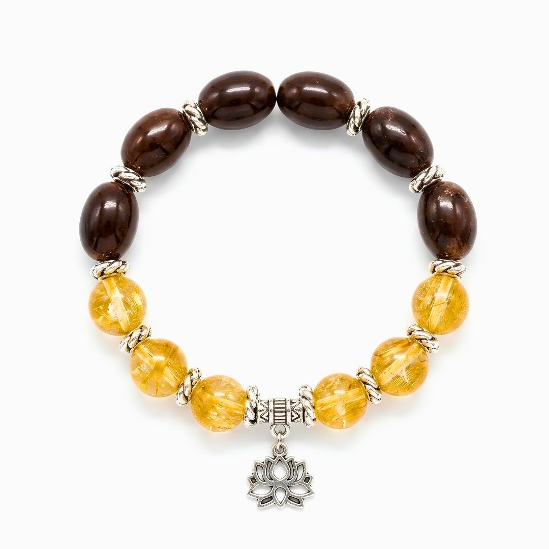 Dhan Lakshmi Kamal Gatta Citrine Bracelet – Lotus Seed for Wealth & Success