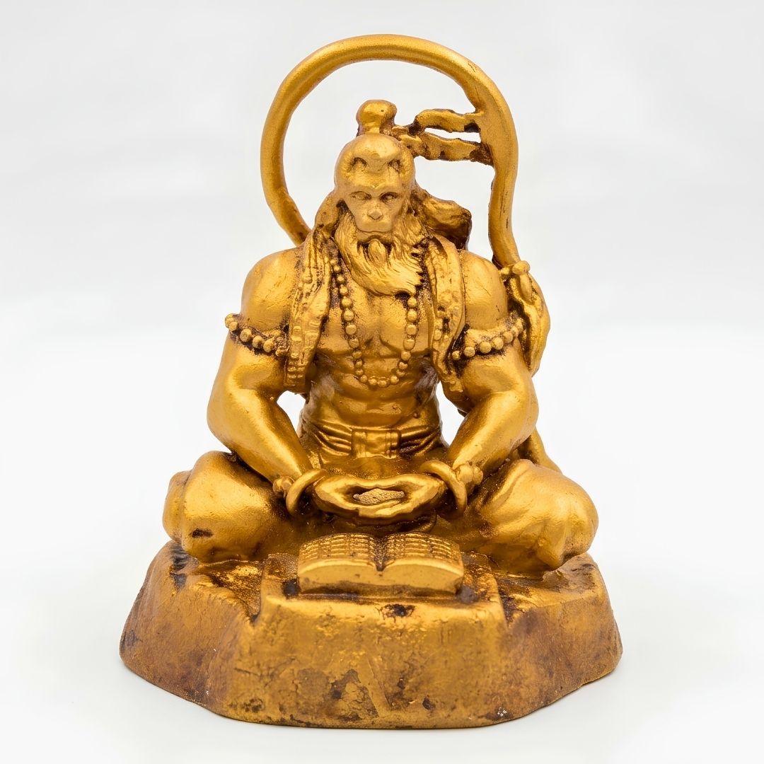 Dhyan Hanuman Statue with Sacred Scripture – Bring Peace, Focus & Positive Energy to Your Workspace