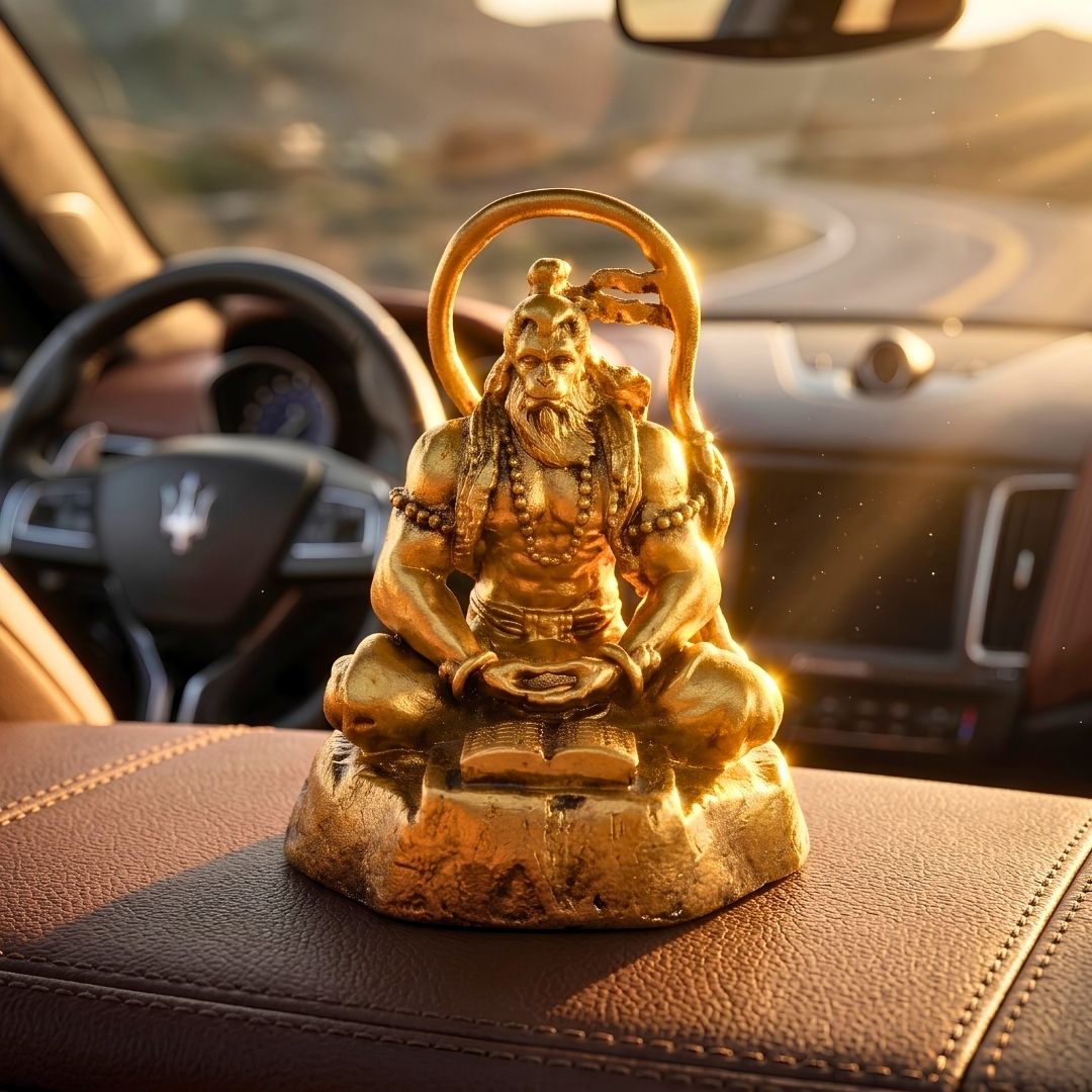 Dhyan Hanuman Statue with Sacred Scripture – Bring Peace, Focus & Positive Energy to Your Workspace