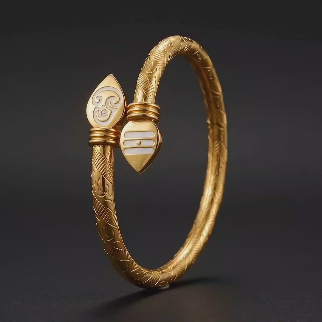 Murugan Vel  Kada Golden | Pure Brass Spiritual Kapu for Strength, Courage & Protection video